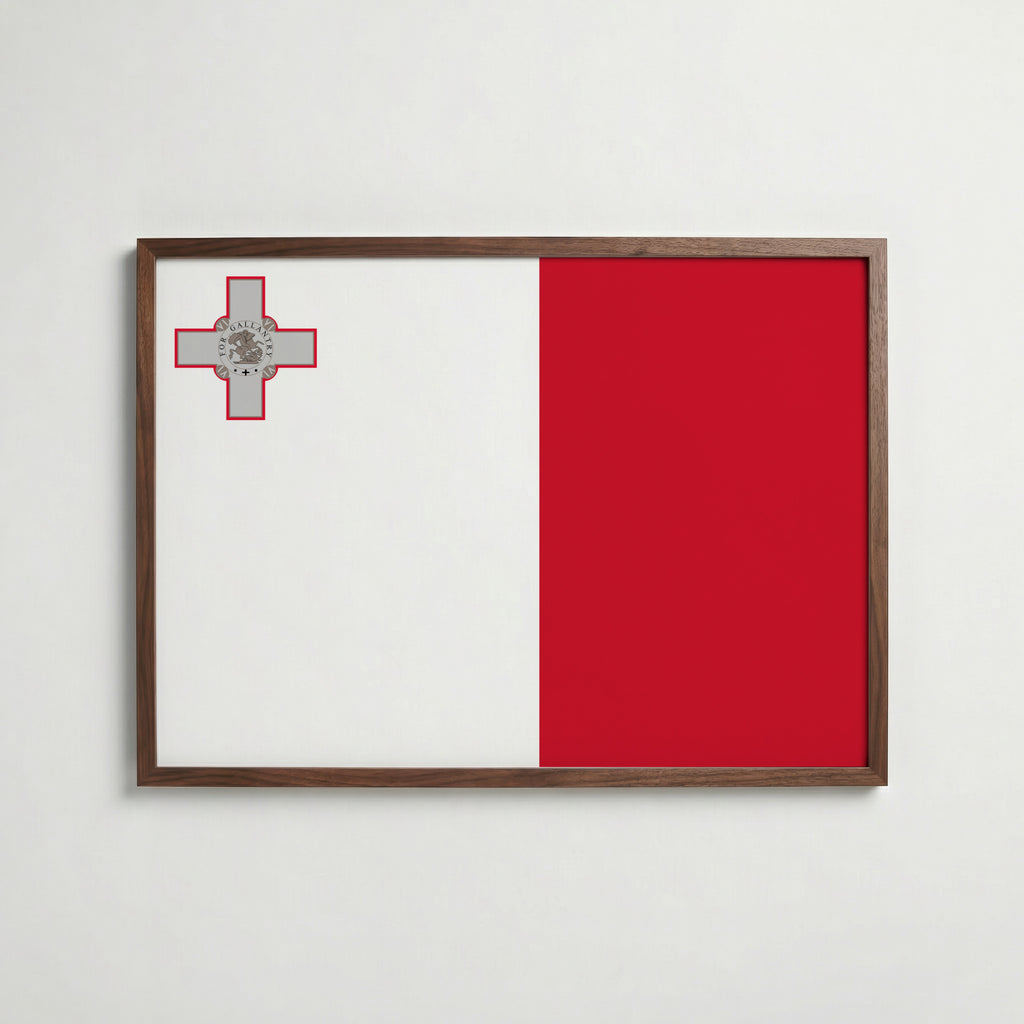 Malta National Flag Poster poster – väggdekoration för hemmet – köp hos Bozetto