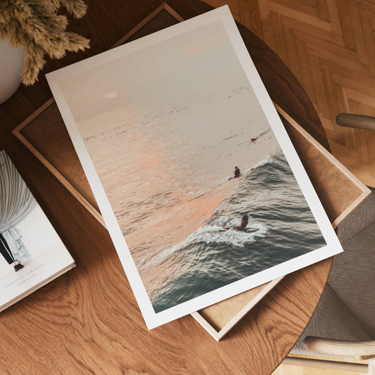 Sunset Wave Riders Poster