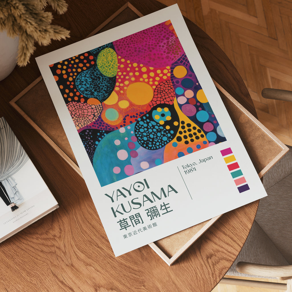 Yayoi Kusama Cosmic Polka Universe Poster