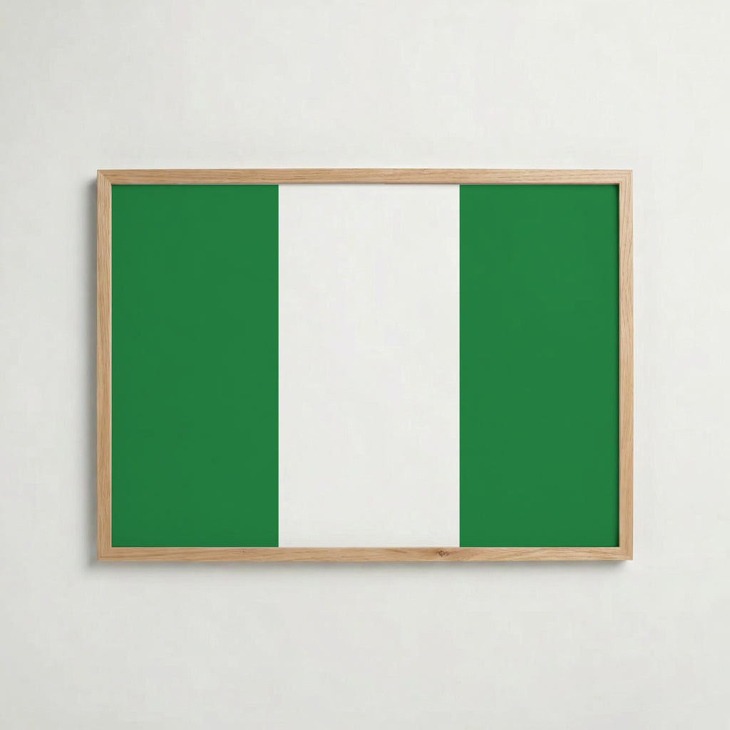 Nigeria National Flag Poster – poster väggdekoration inredning – Affischer hos Bozetto