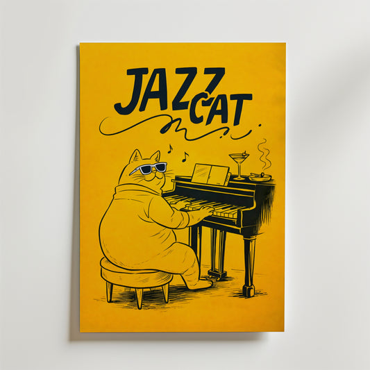 Jazz Cat Poster