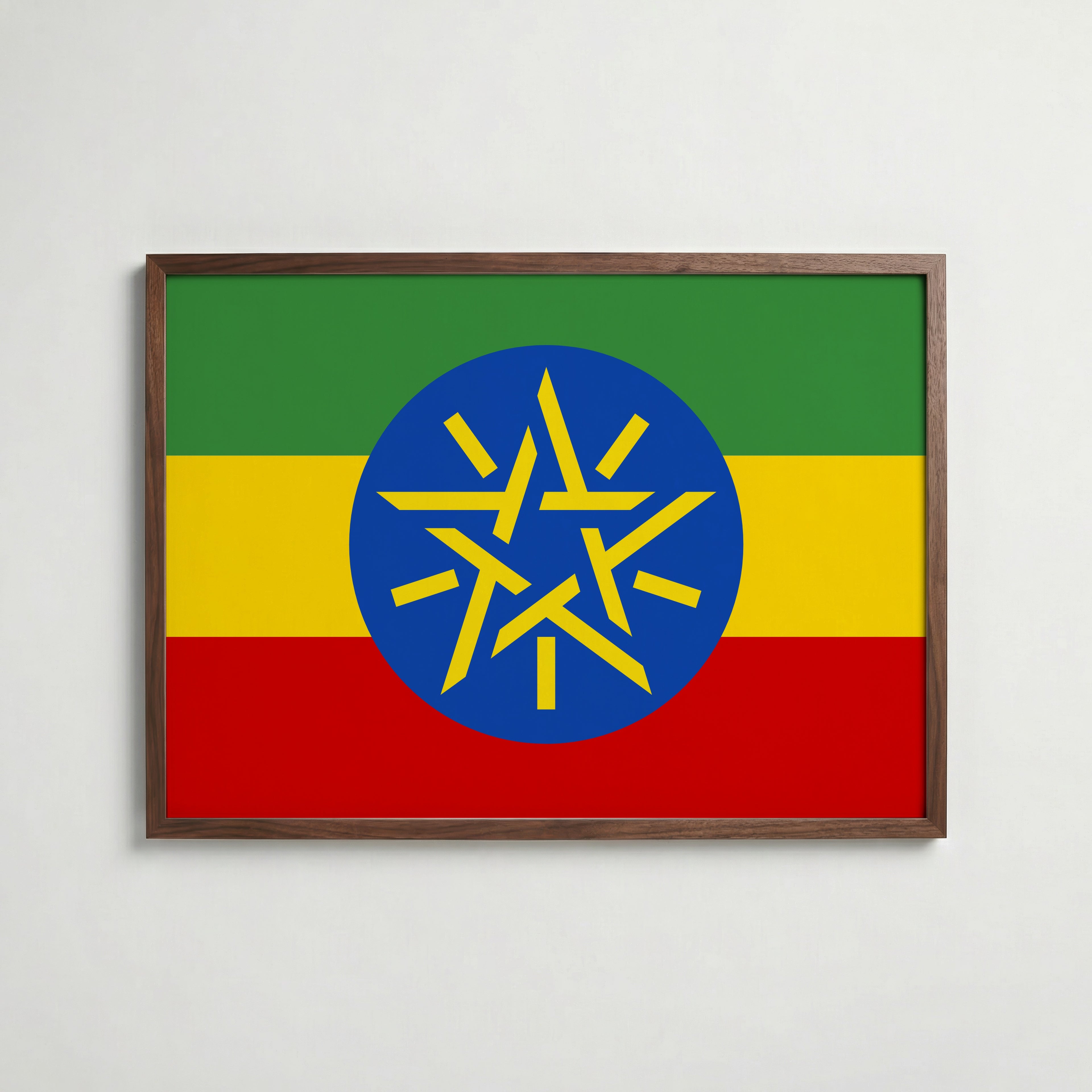 Ethiopia National Flag Poster poster – väggdekoration för hemmet – köp hos Bozetto
