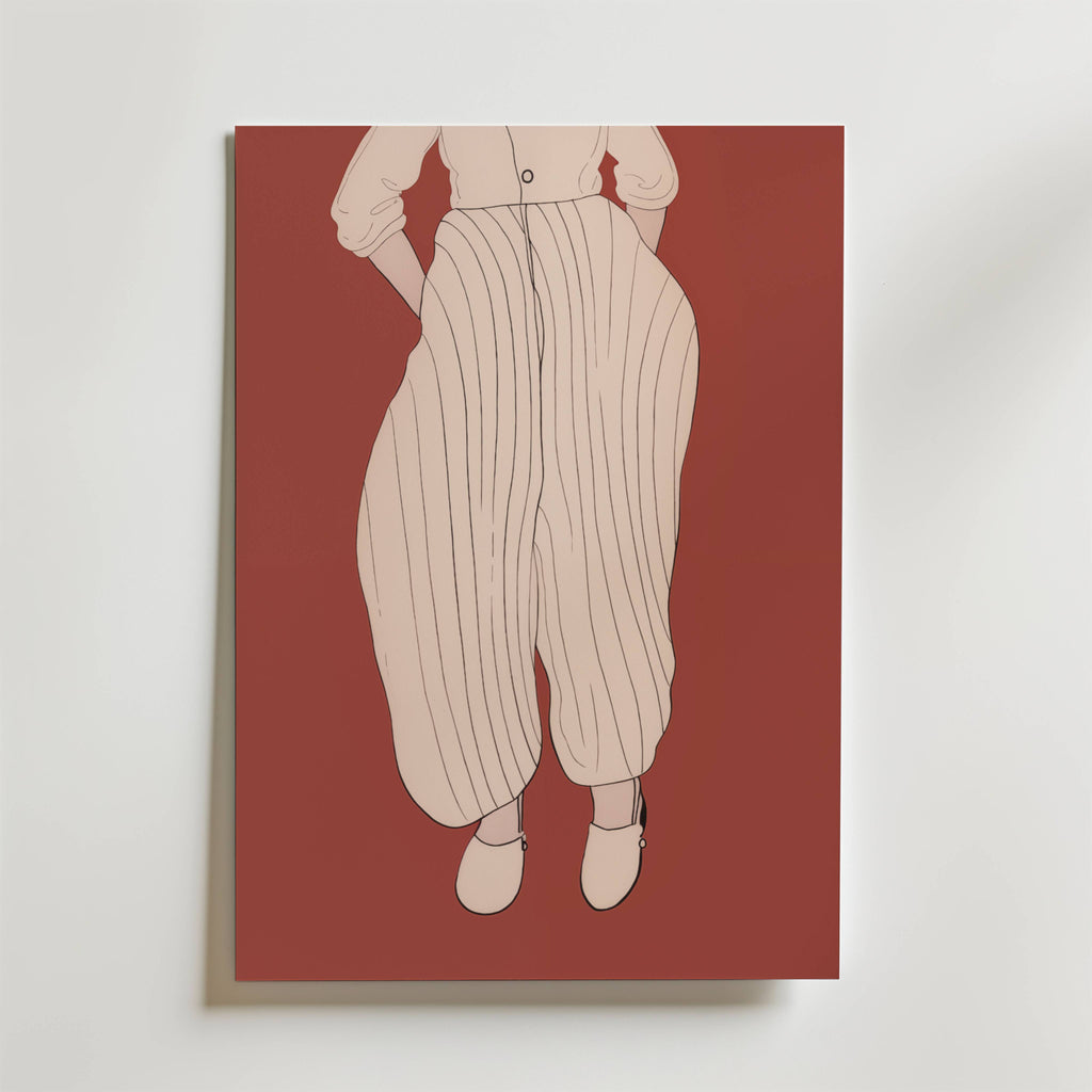 Terracotta Lines Poster