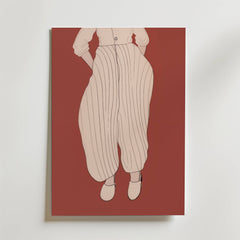 Terracotta Lines Poster