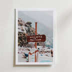 Positano Beach Sign Poster