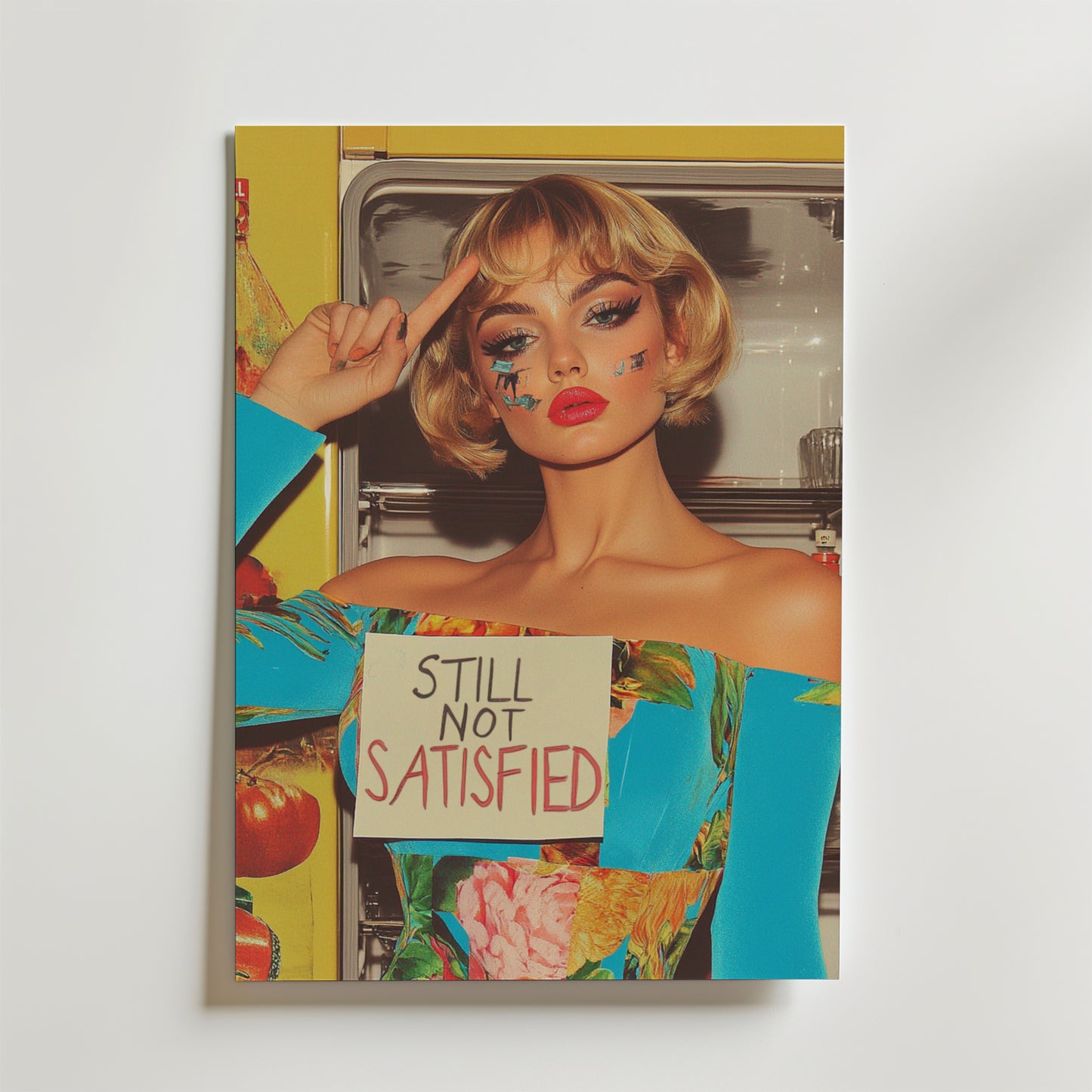 Still Not Satisfied Retro Poster