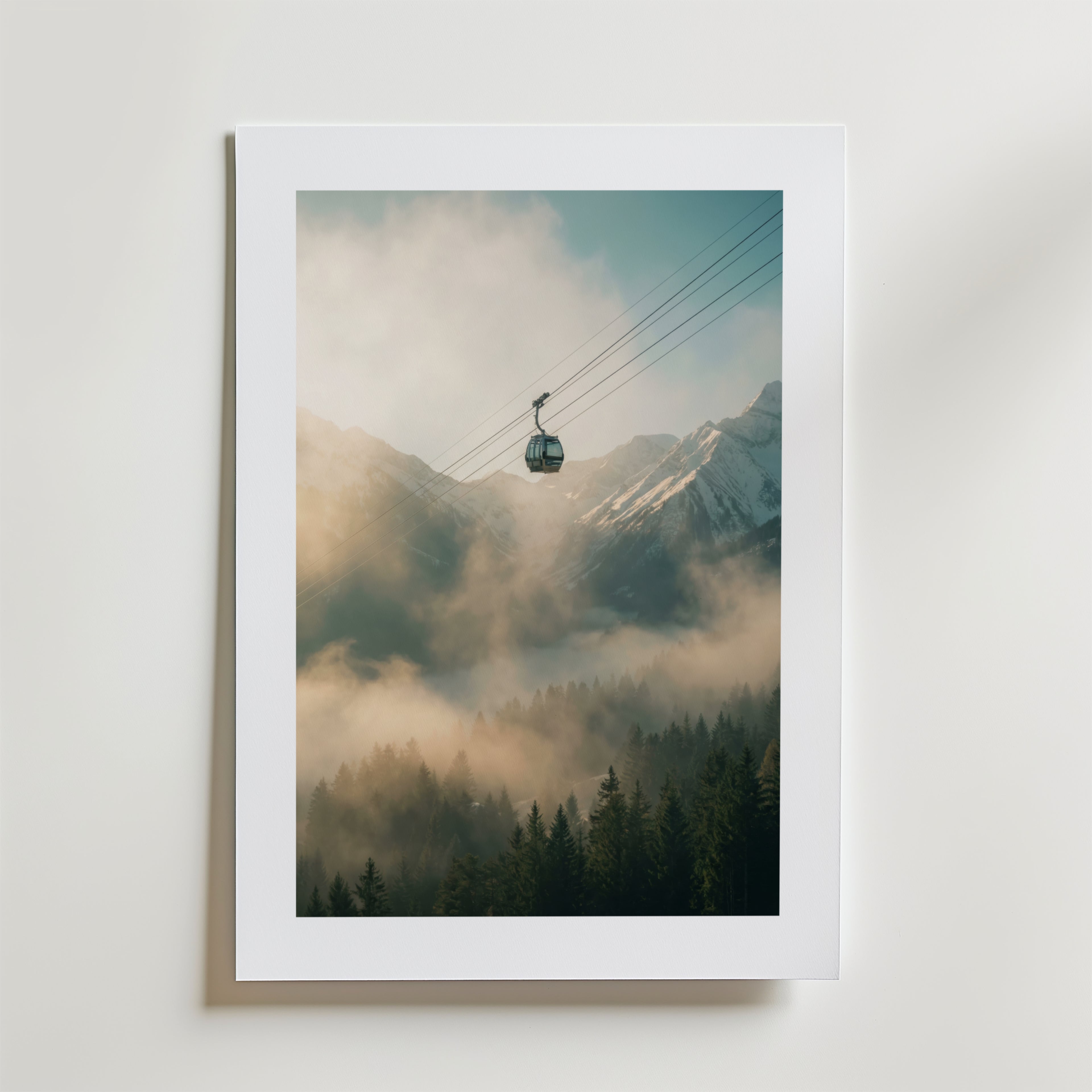 Alpine Mist Ascent Poster affisch – poster till väggdekoration – köp online hos Bozetto