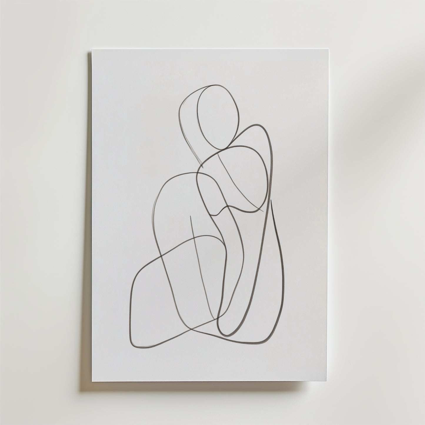Seated Abstract Figure Poster