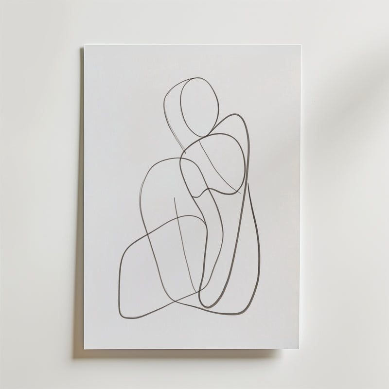 Seated Abstract Figure Poster