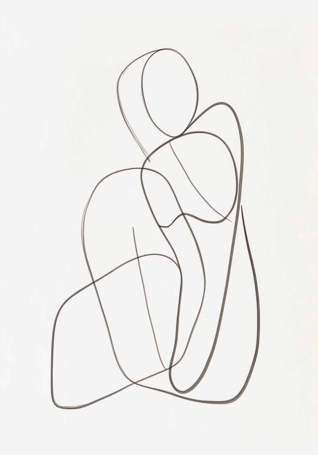 Seated Abstract Figure Poster