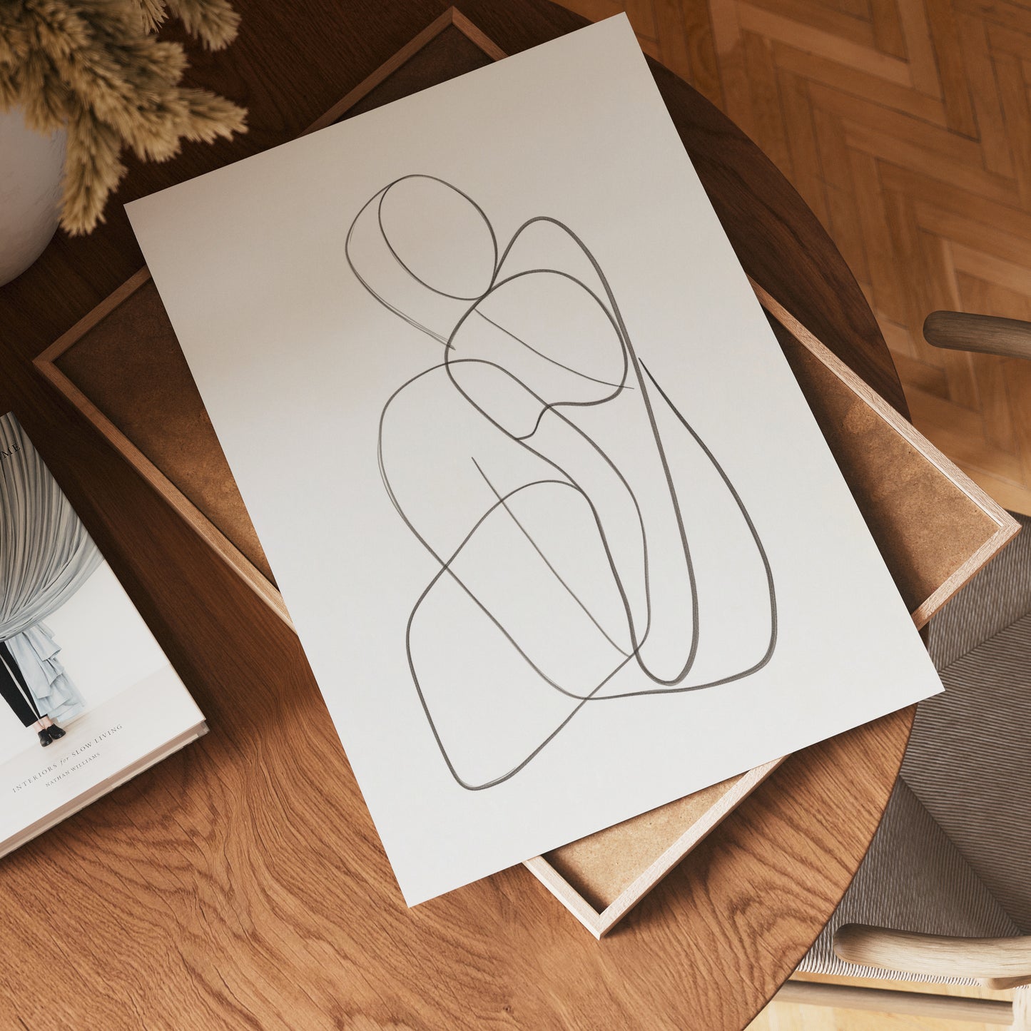 Seated Abstract Figure Poster