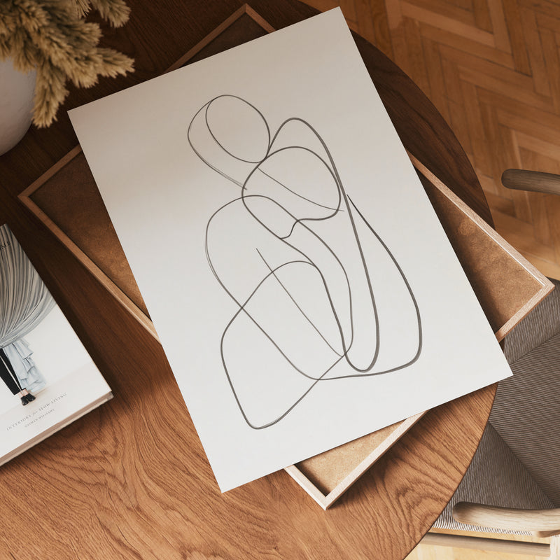 Seated Abstract Figure Poster