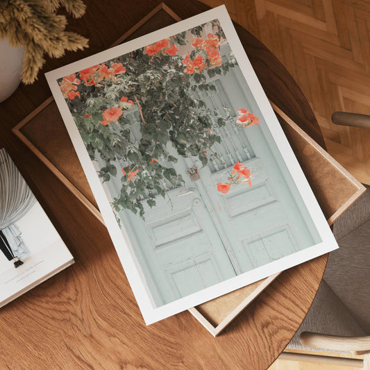 Rustic Floral Doorway Poster