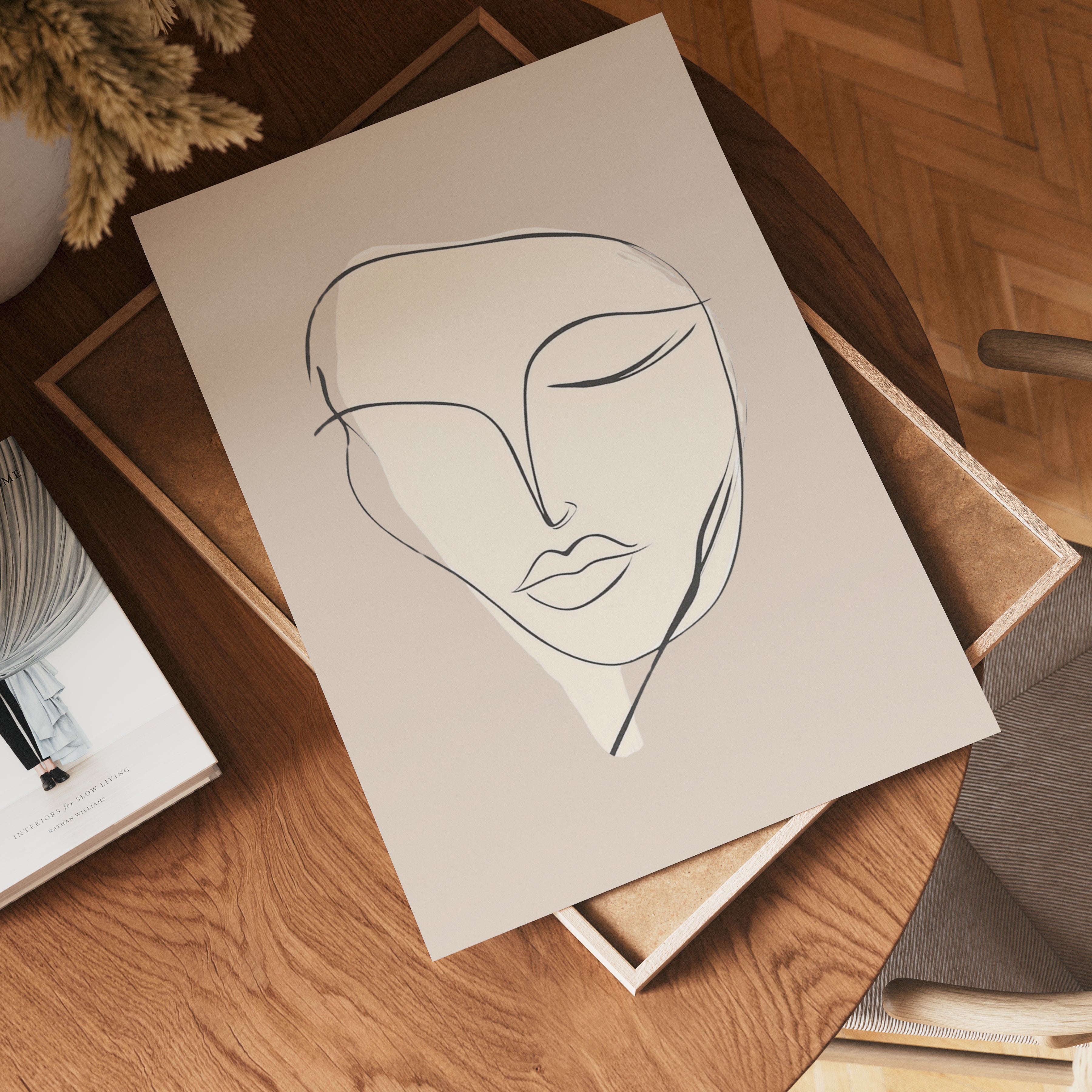 Serenity Line Face Poster