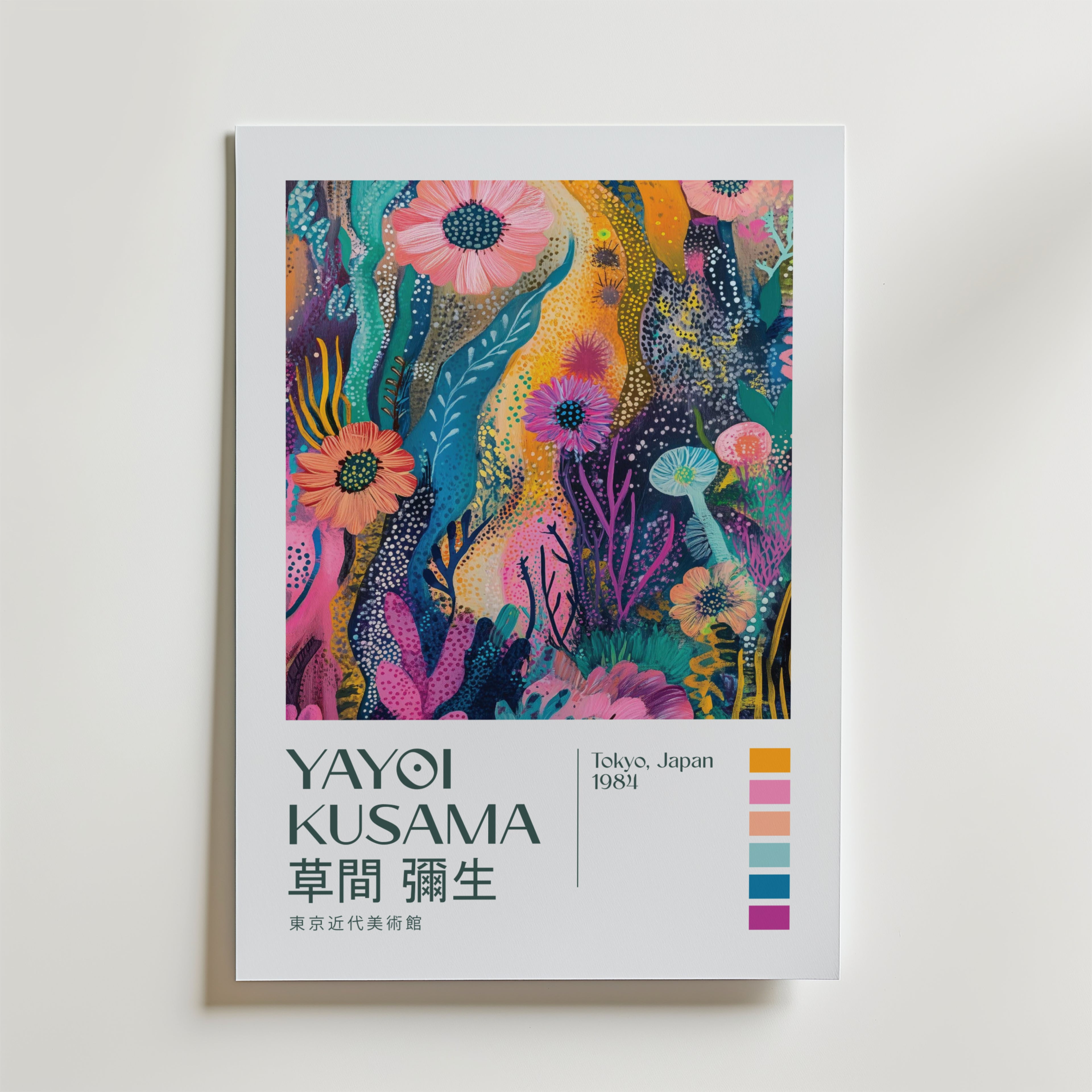 Yayoi Kusama Floral Current Poster