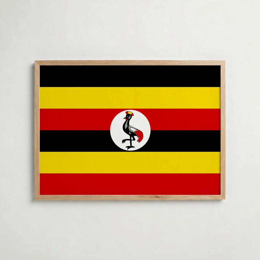 Uganda National Flag Poster – poster väggdekoration inredning – Affischer hos Bozetto