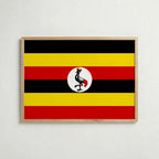Uganda National Flag Poster – poster väggdekoration inredning – Affischer hos Bozetto