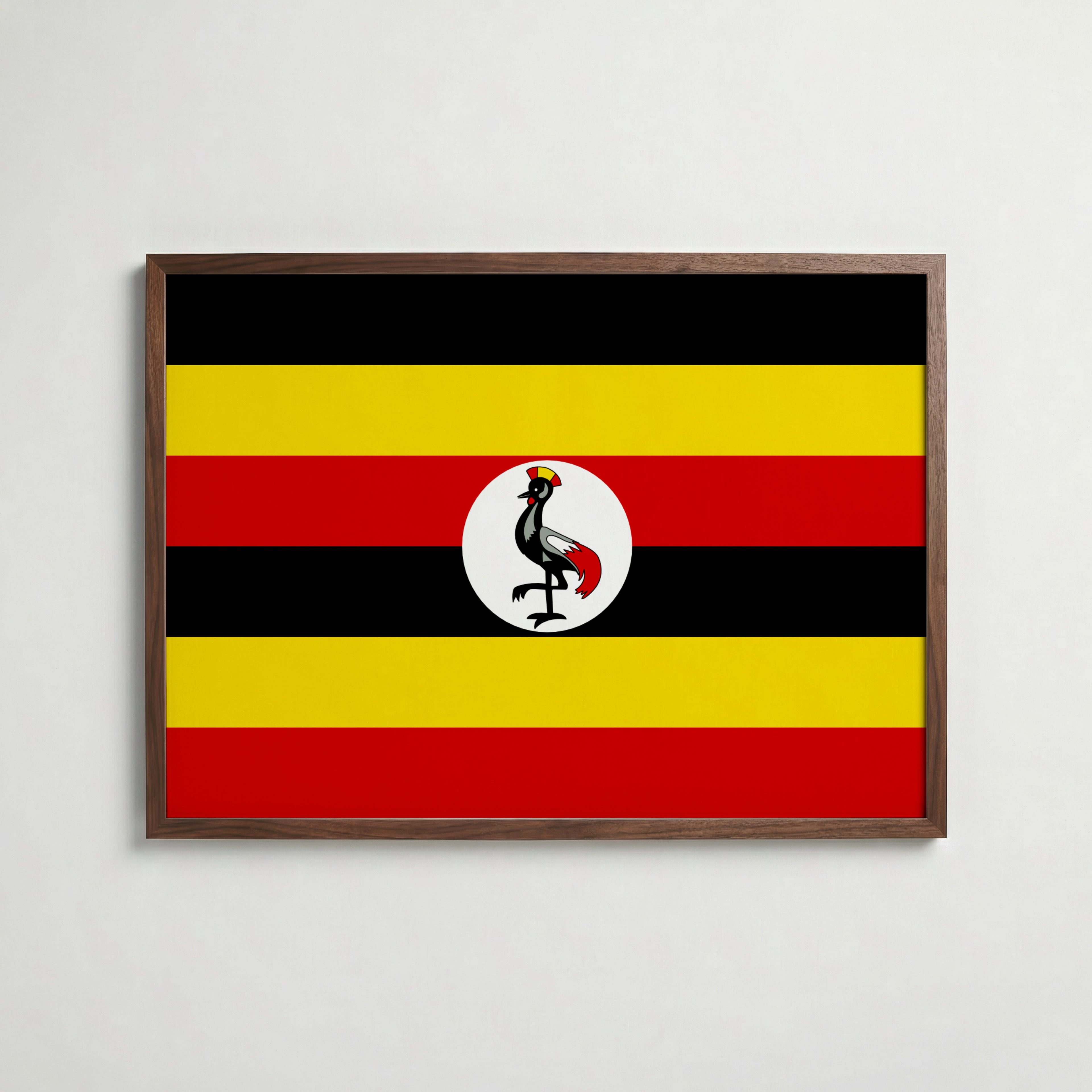 Uganda National Flag Poster poster – väggdekoration för hemmet – köp hos Bozetto