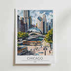 Chicago City Reflections Poster