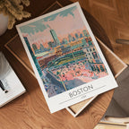 Boston Skyline Stadium Poster