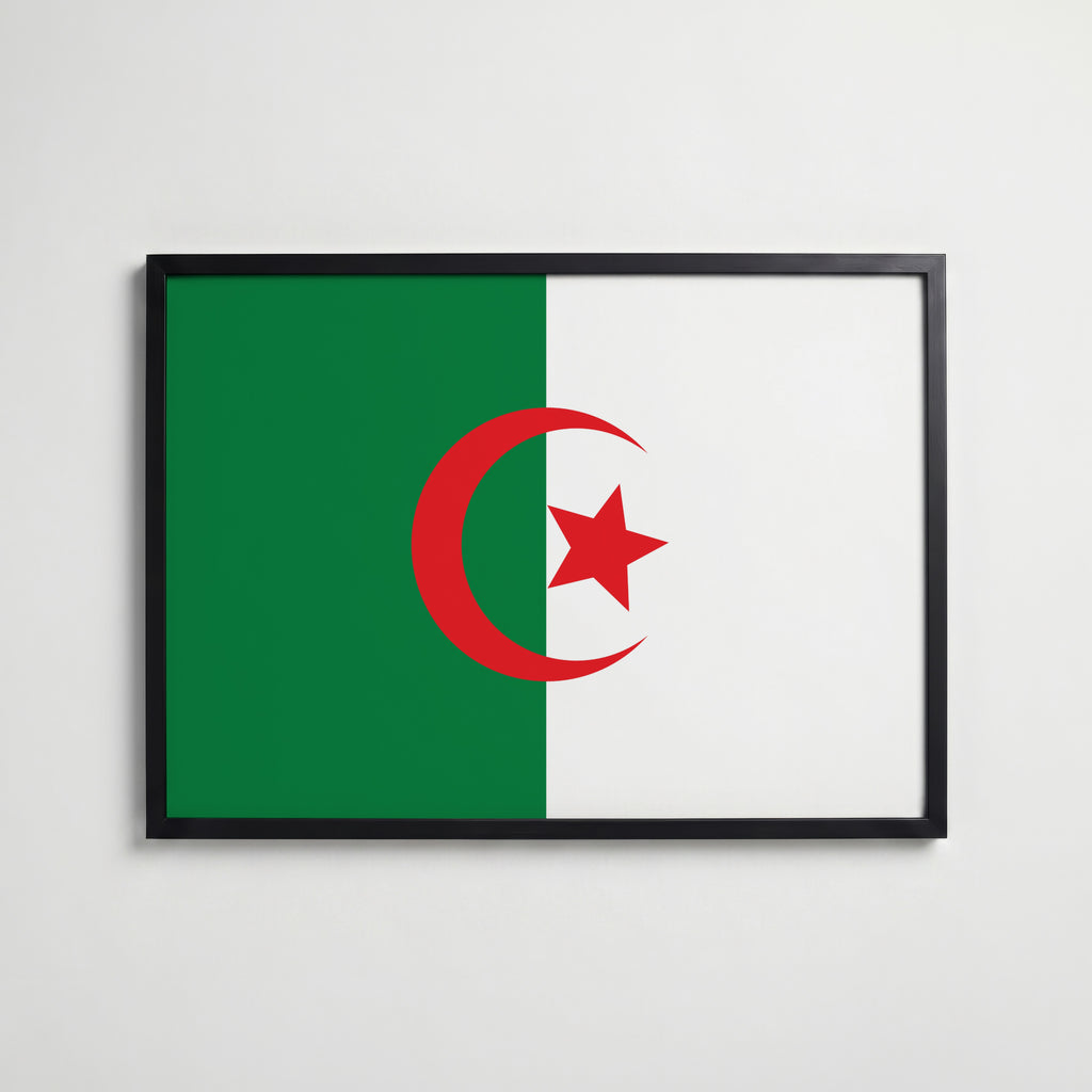 Algeria National Flag Poster affisch – köp poster online – Bozetto väggdekoration
