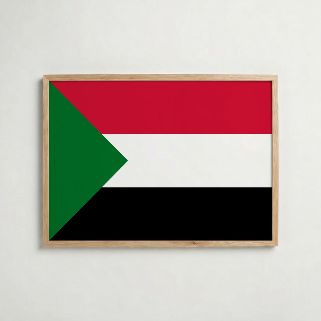 Sudan National Flag Poster – poster väggdekoration inredning – Affischer hos Bozetto