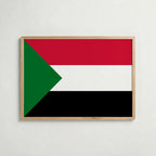 Sudan National Flag Poster – poster väggdekoration inredning – Affischer hos Bozetto