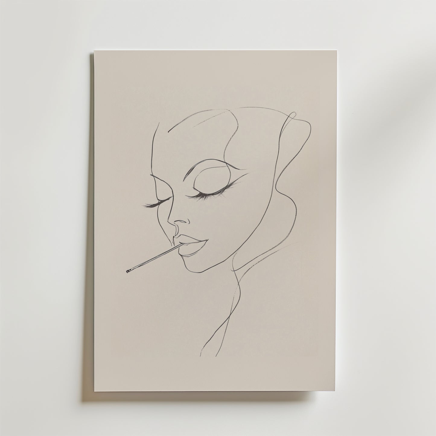 Vintage Femme Smoking Poster