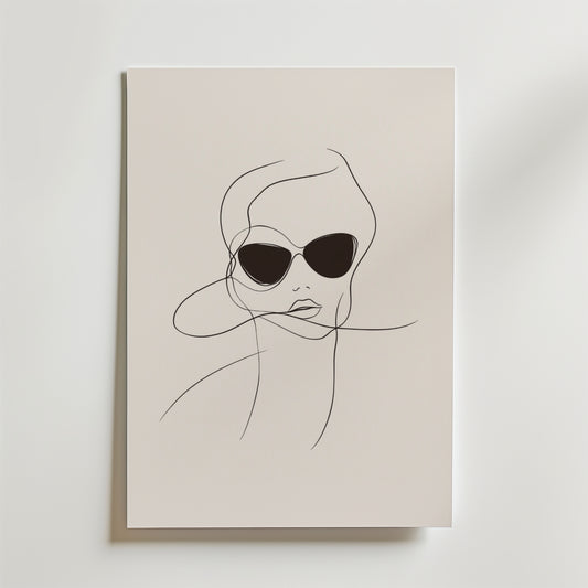 Chic Vibes Line Art Poster