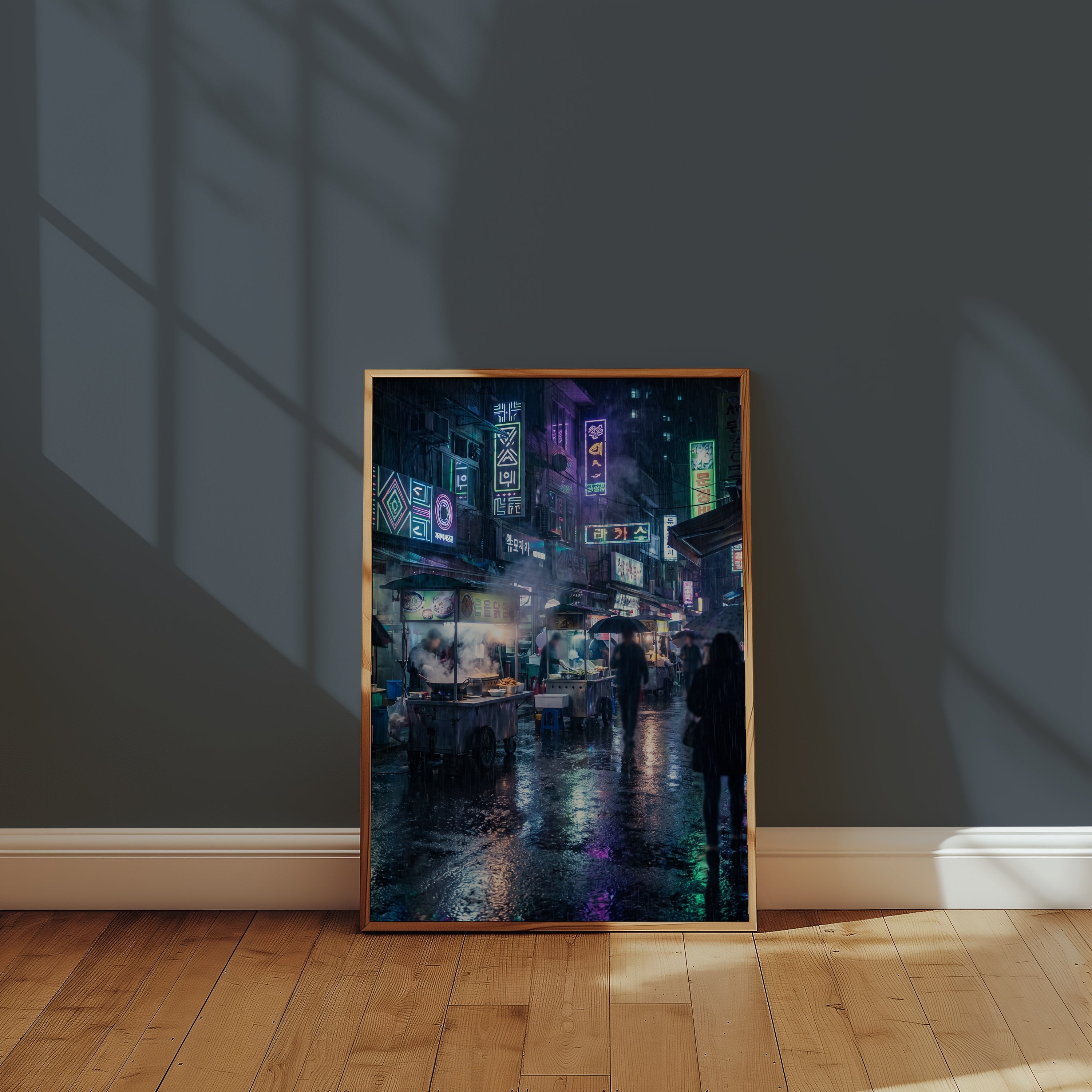 Neon Night Market Poster – i rum 3
