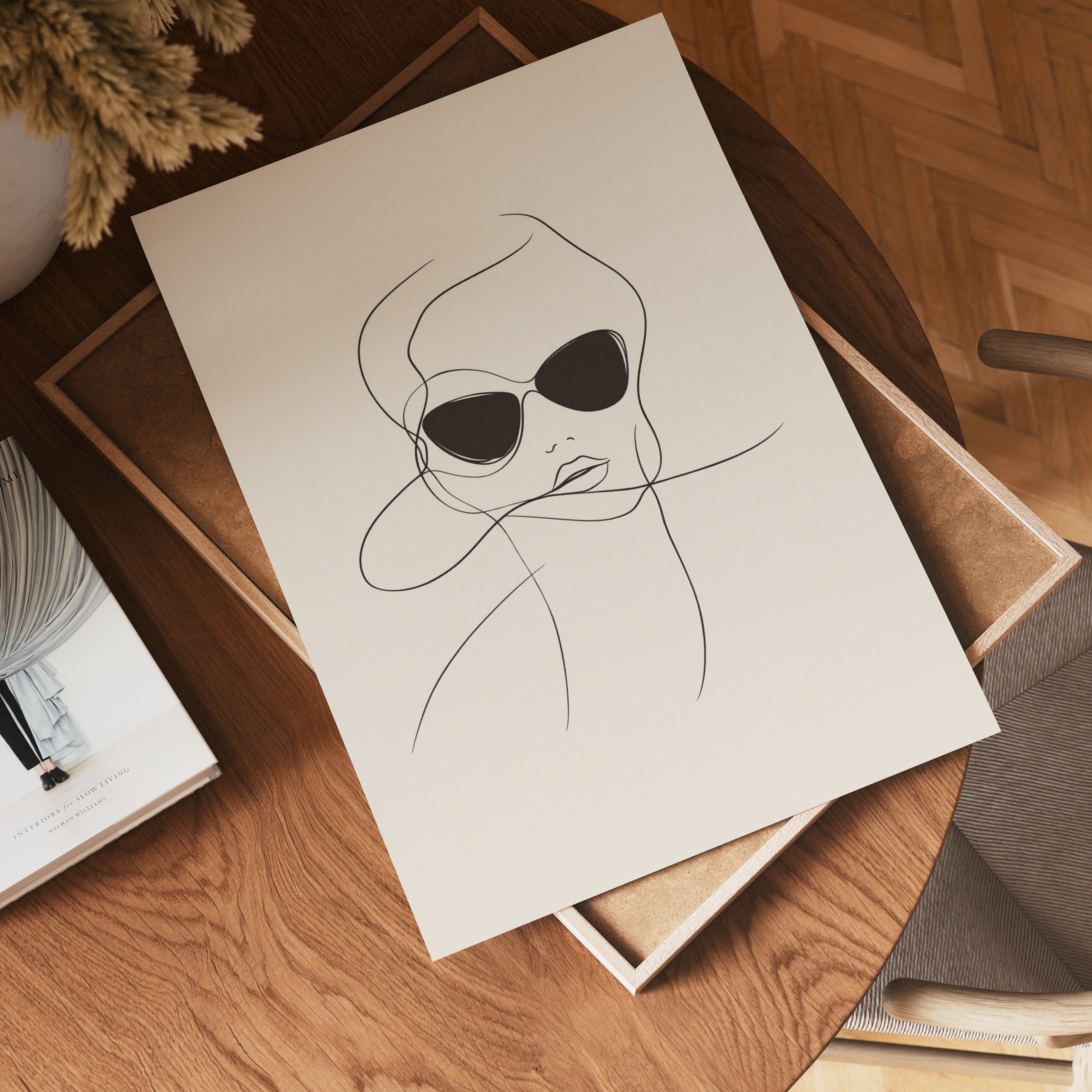 Chic Vibes Line Art Poster