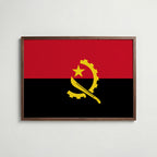 Angola National Flag Poster poster – väggdekoration för hemmet – köp hos Bozetto