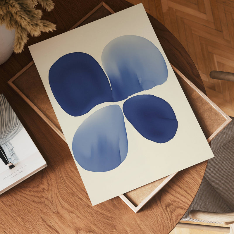 Indigo Petals Poster