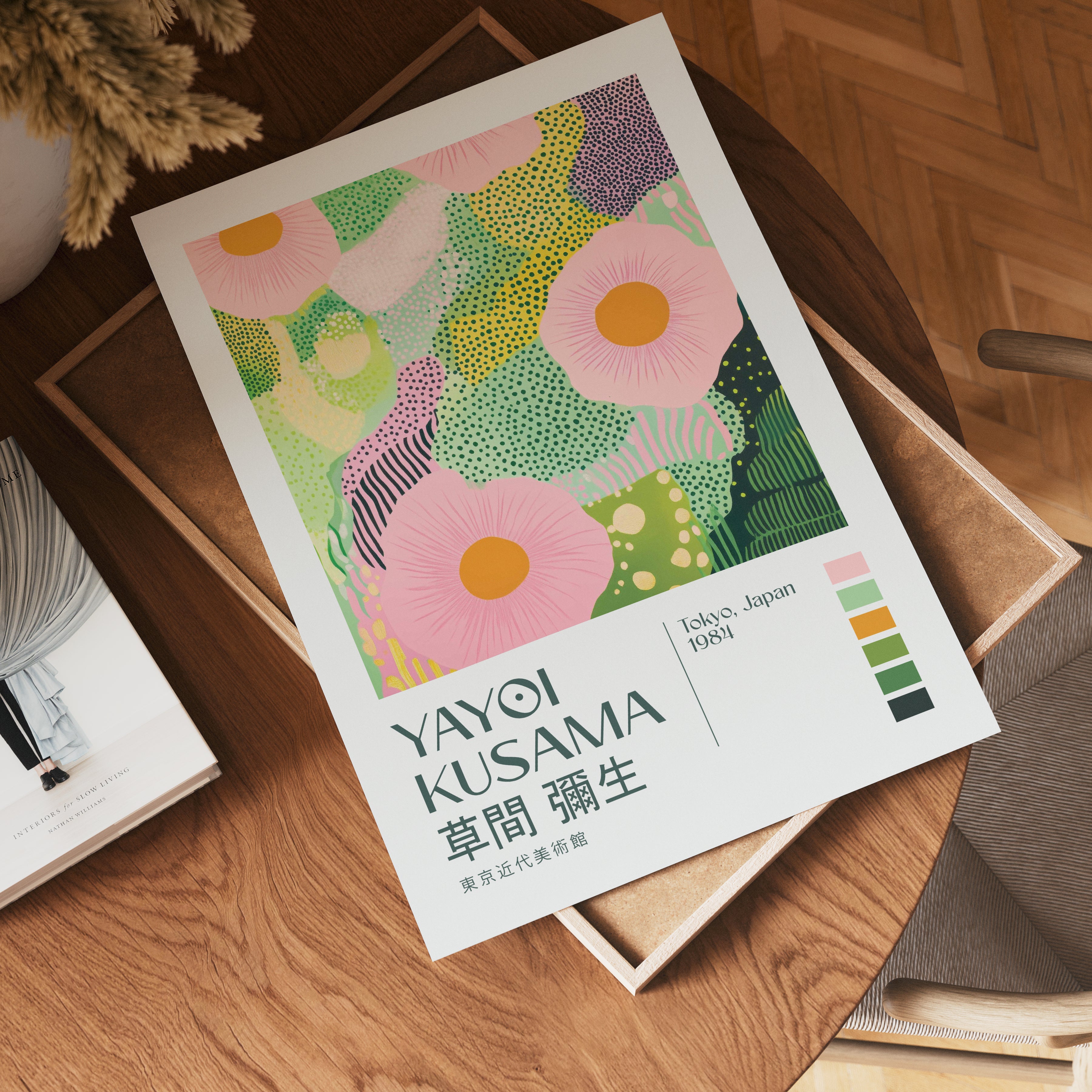 Yayoi Kusama Soft Green Blossom Poster