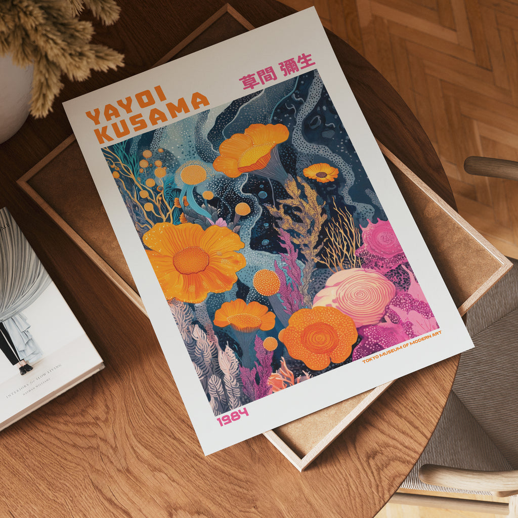 Yayoi Kusama Golden Night Garden Poster – poster väggdekoration