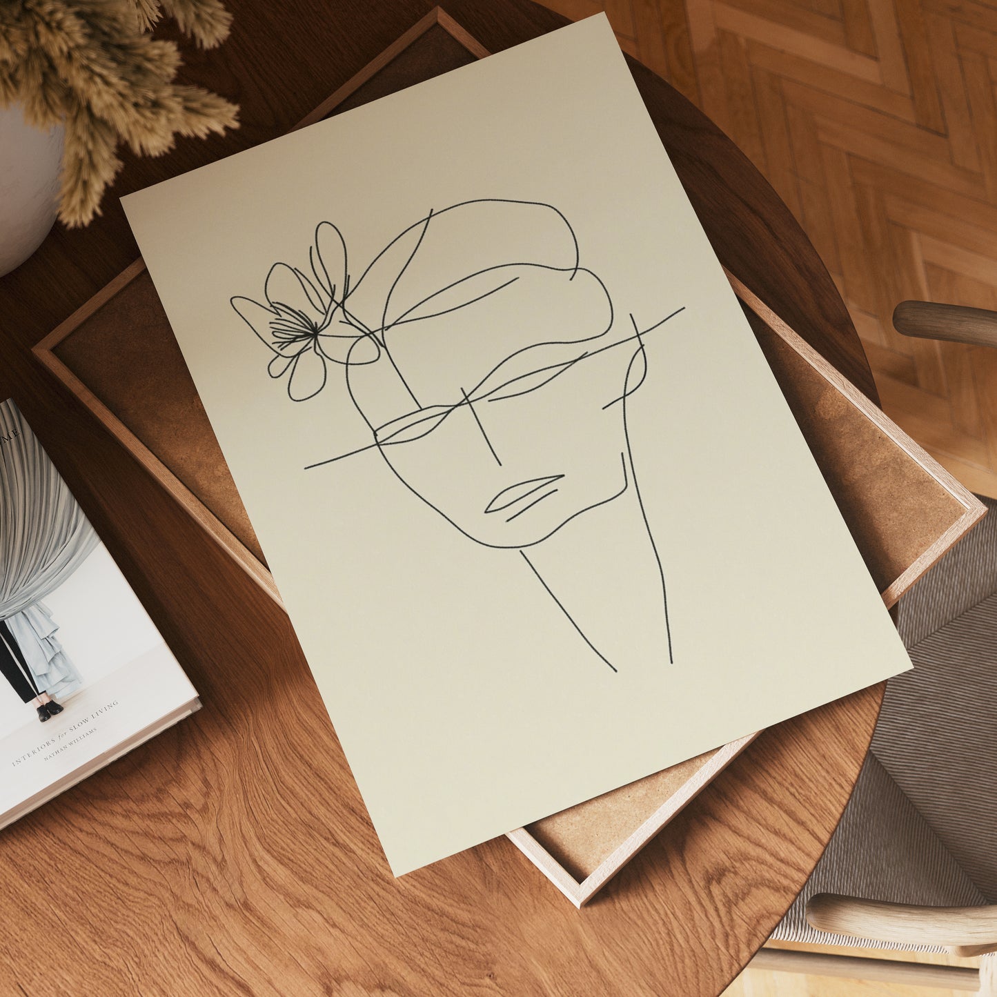 Floral Mind Line Art Poster