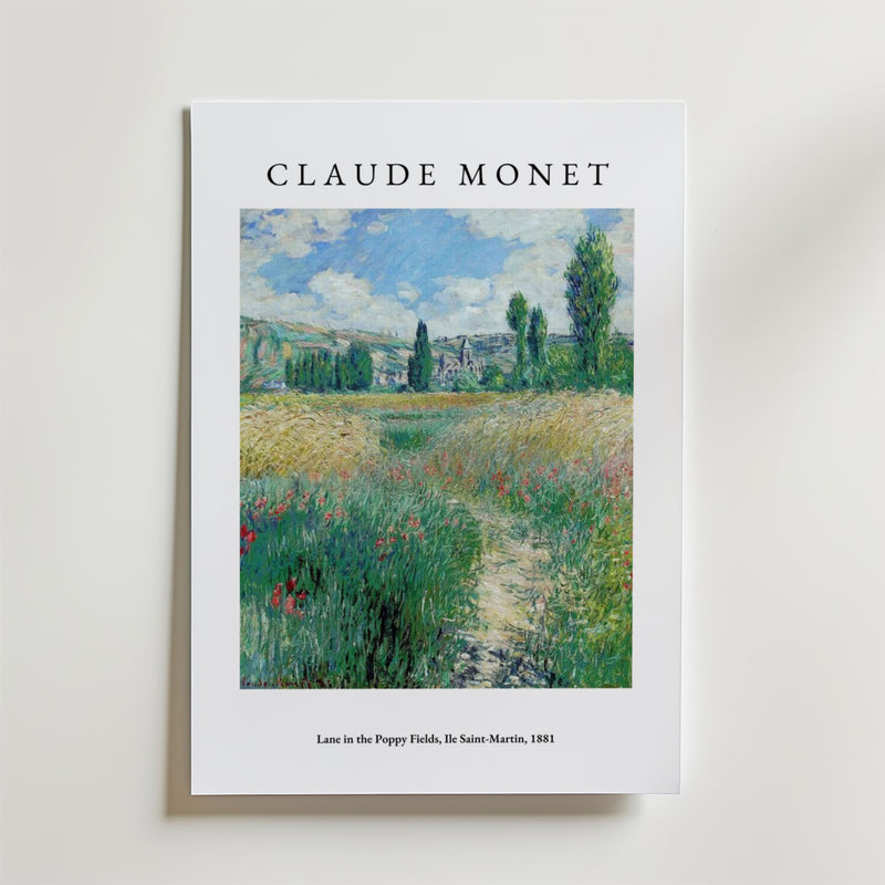 Claude Monet Lane In The Poppy Fields Poster