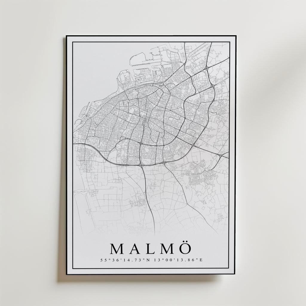 Malmö Karta Poster