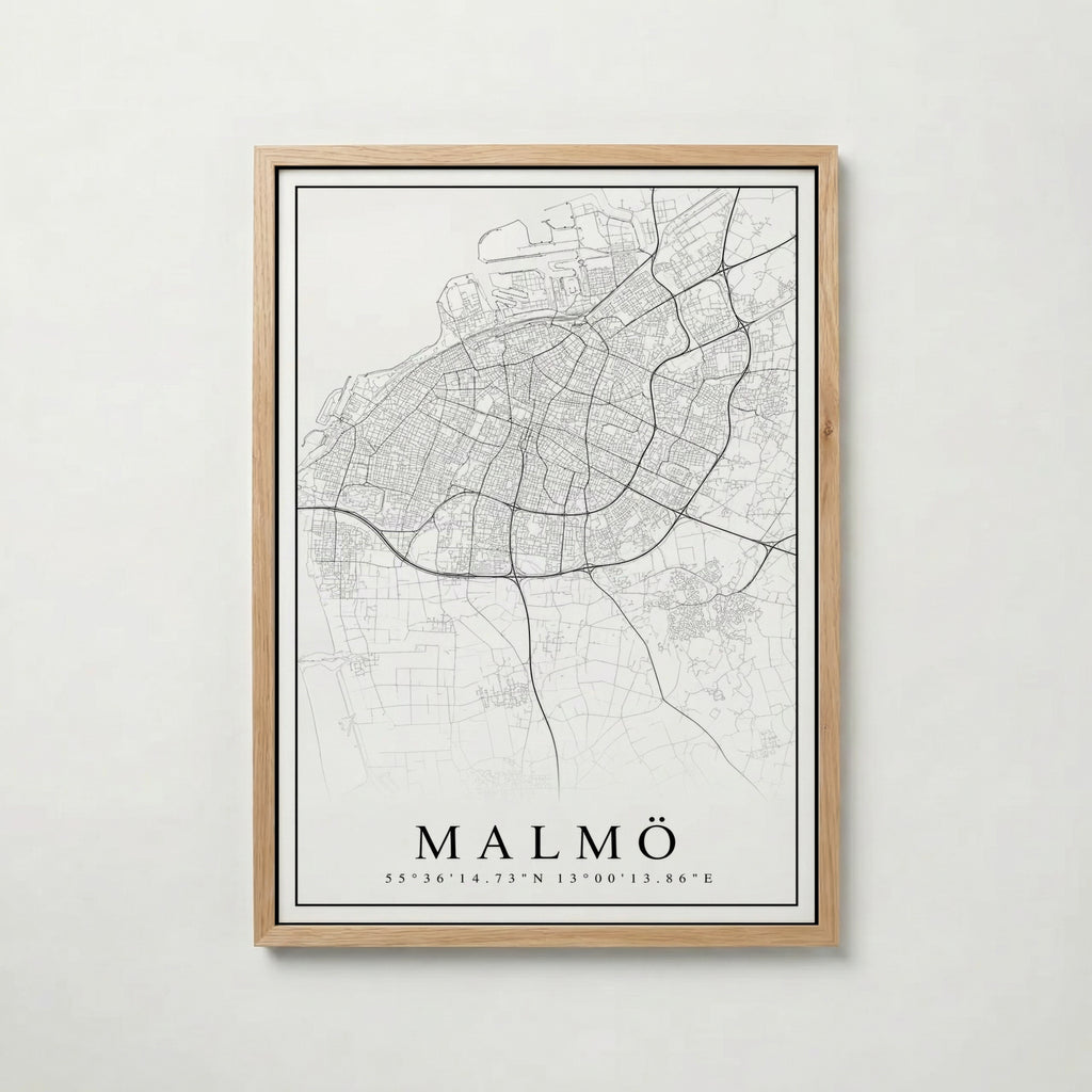 Malmö Karta Poster