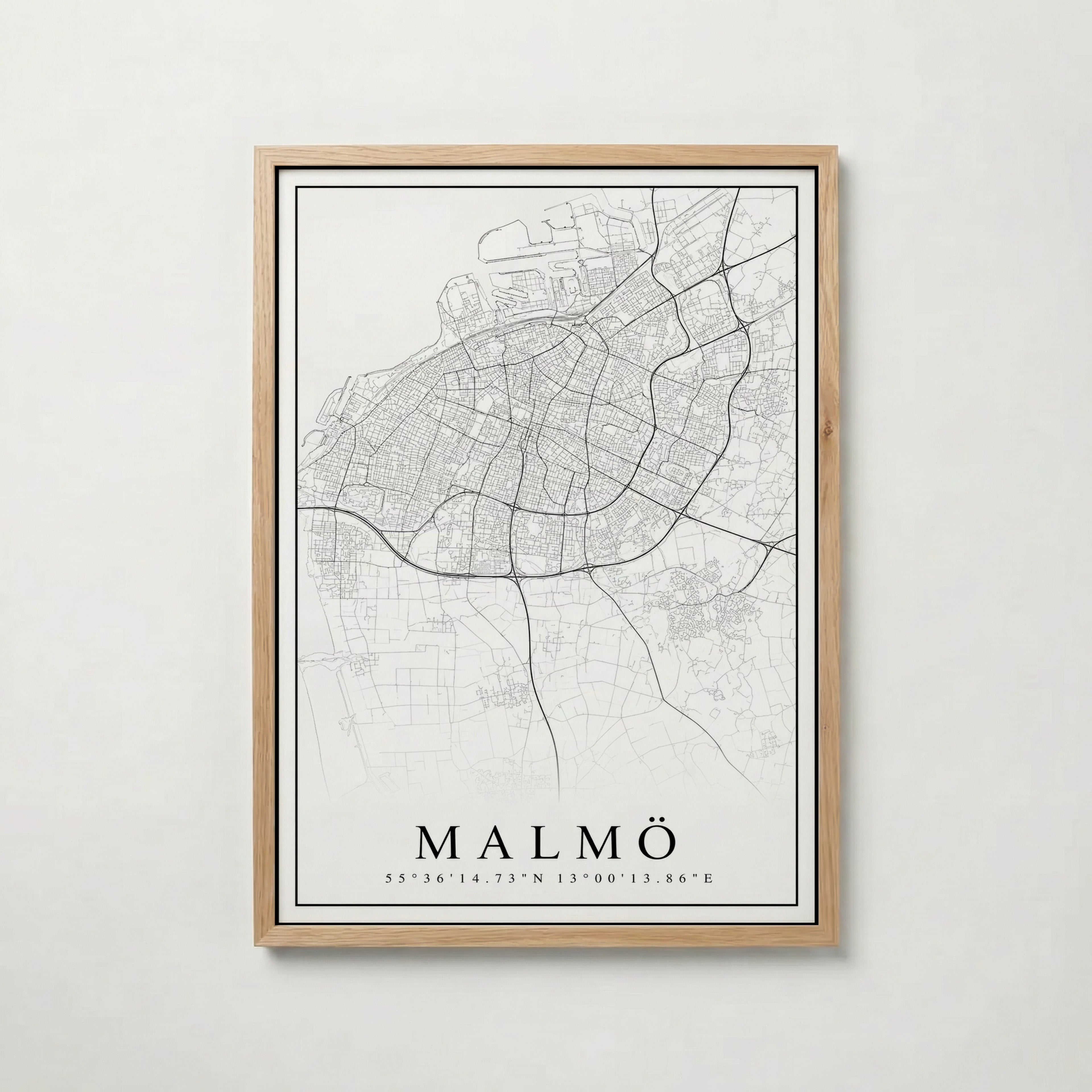 Malmö Karta Poster