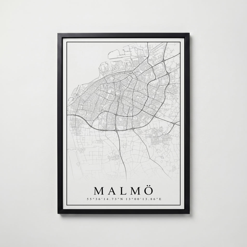 Malmö Karta Poster