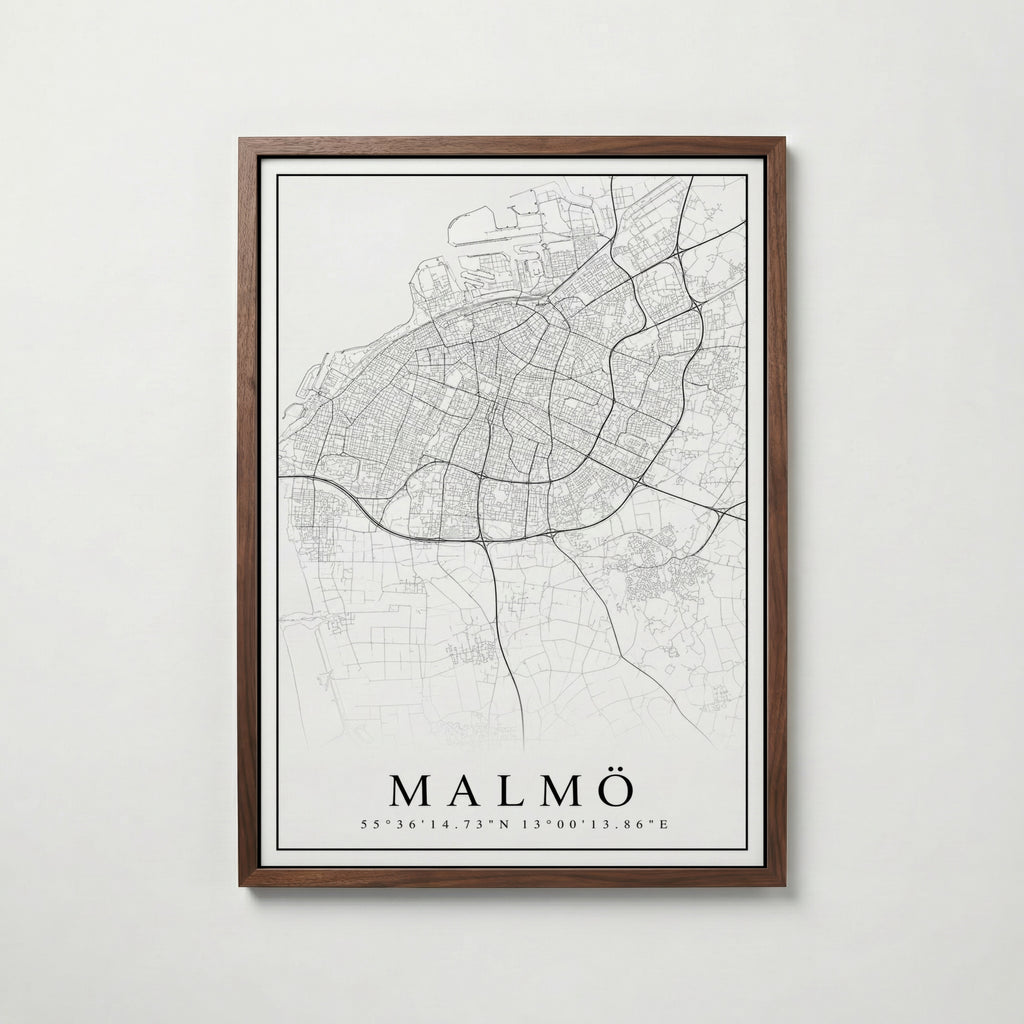 Malmö Karta Poster