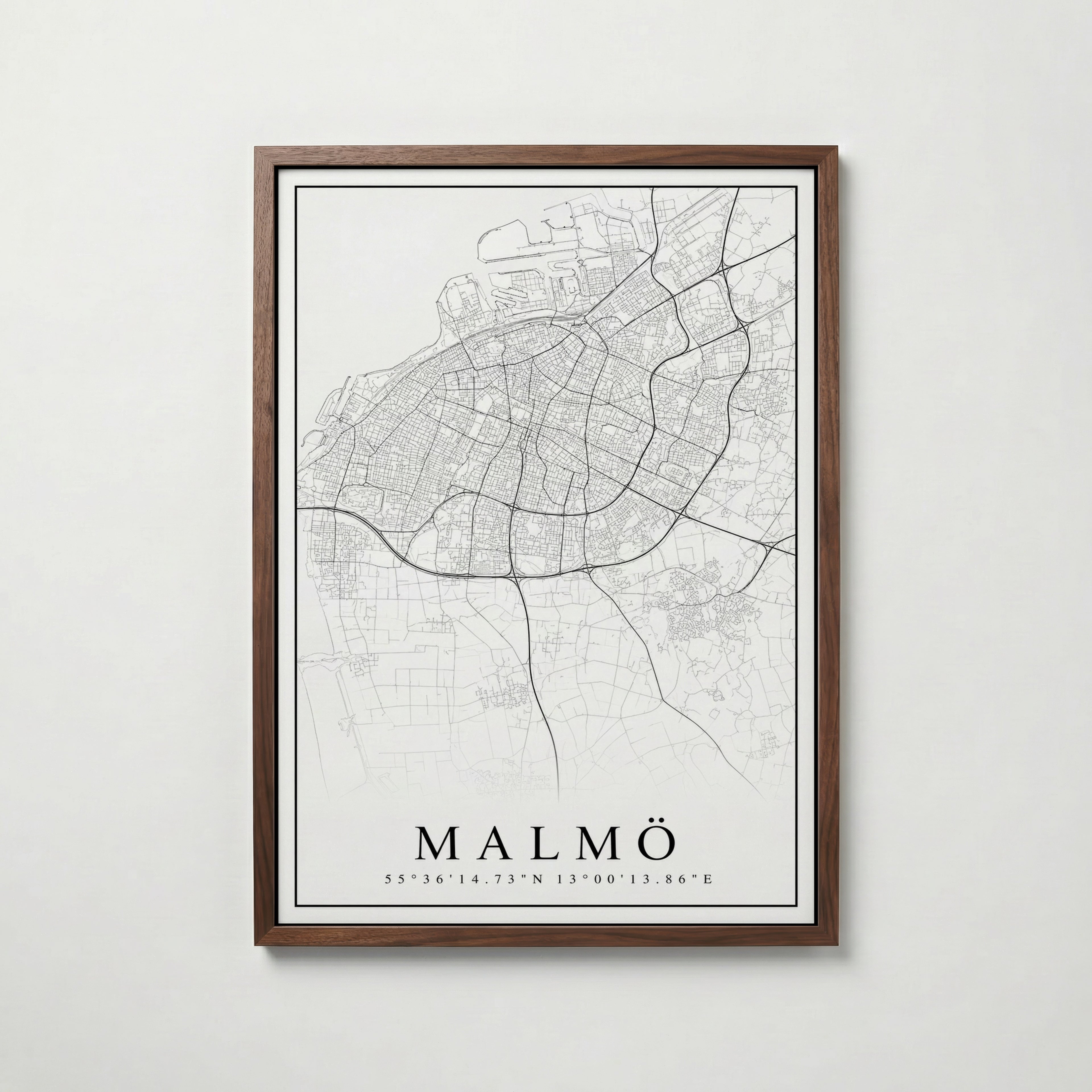 Malmö Karta Poster