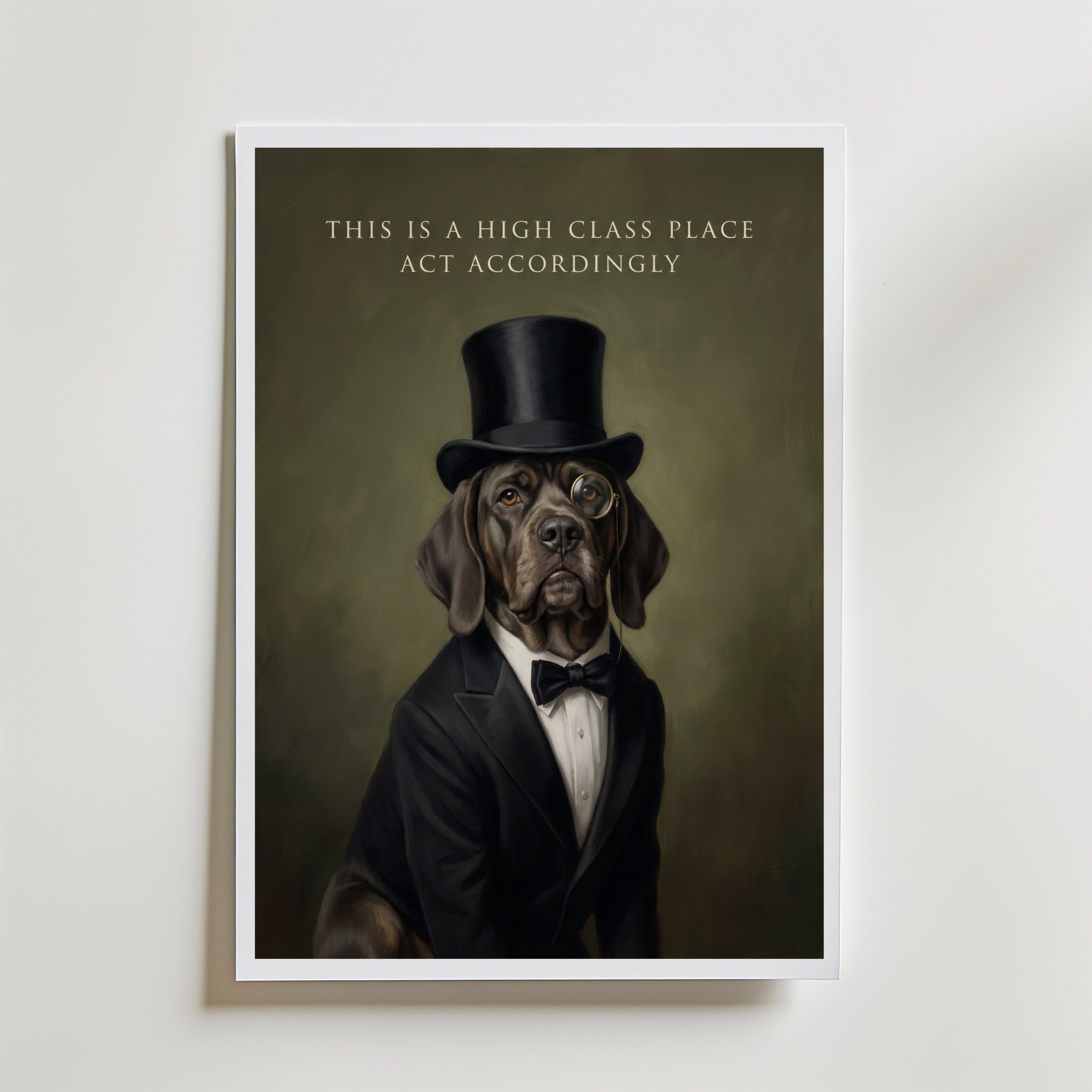 High Class Dog Poster affisch – poster till väggdekoration – köp online hos Bozetto