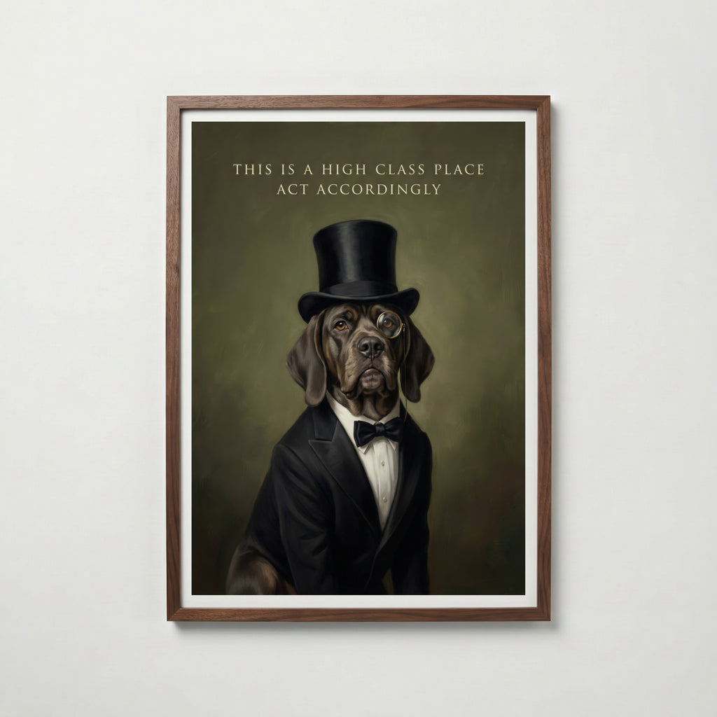 High Class Dog Poster affisch – stilren väggdekoration – Bozetto posters
