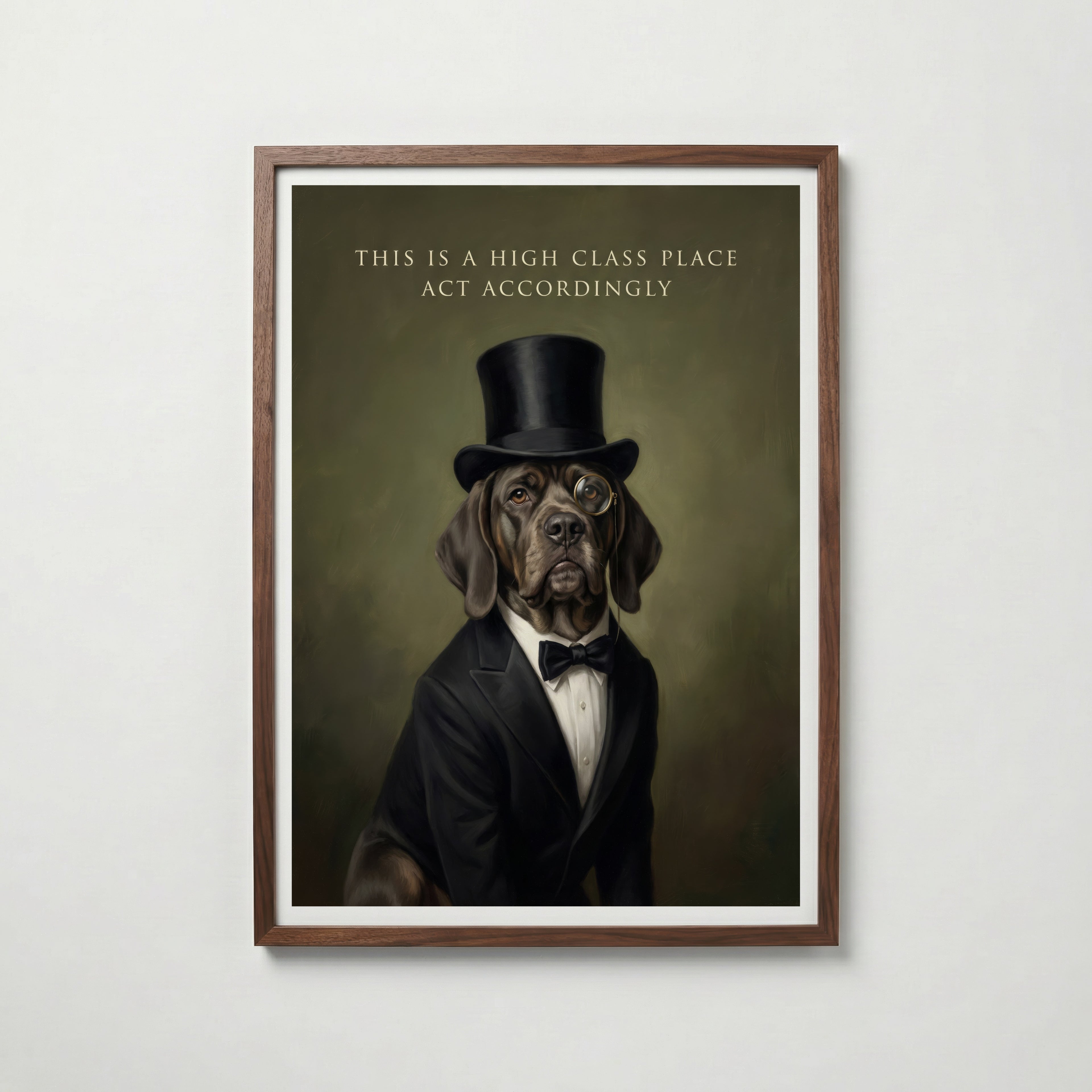 High Class Dog Poster affisch – stilren väggdekoration – Bozetto posters