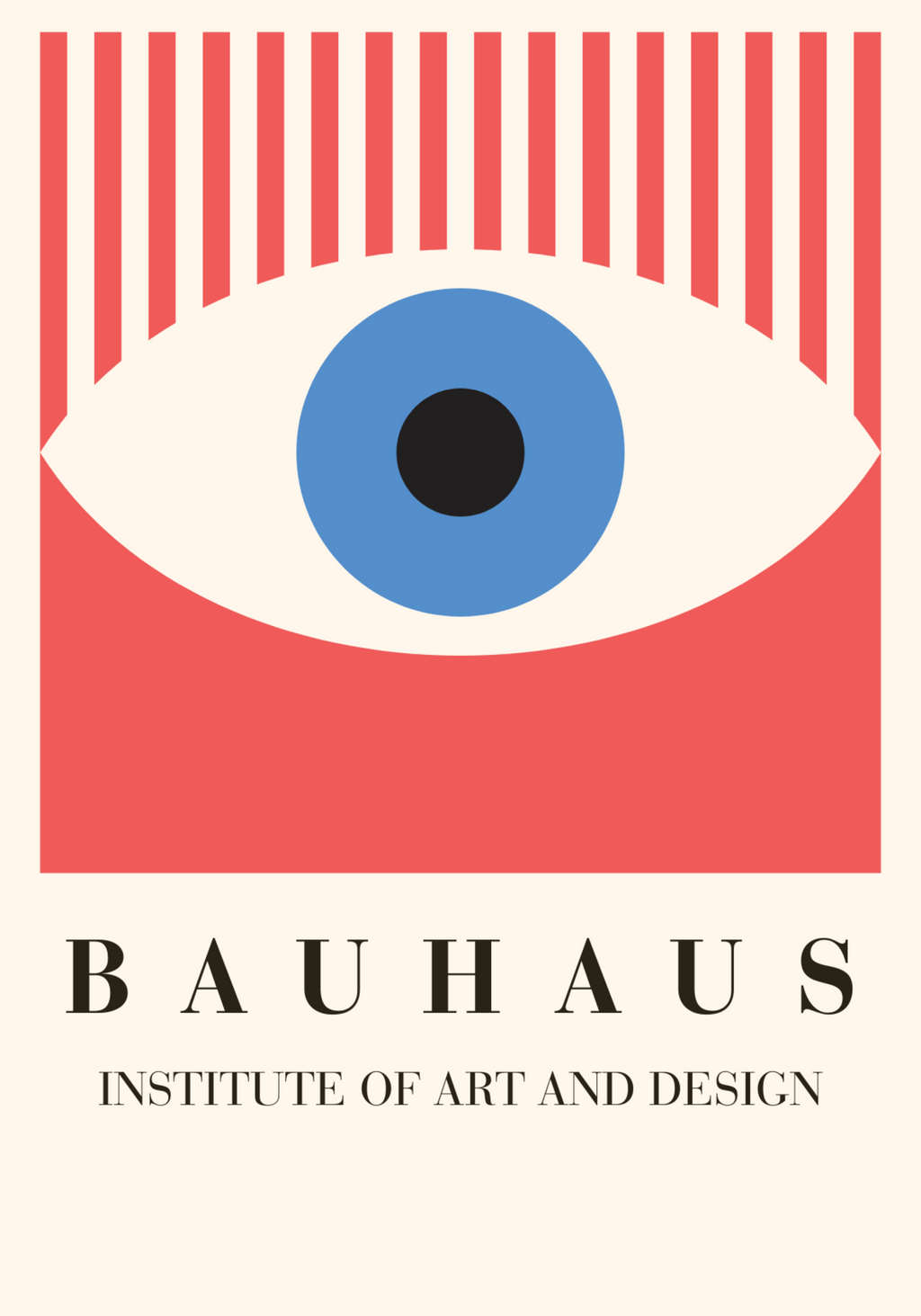 Bauhaus Eye Design Poster