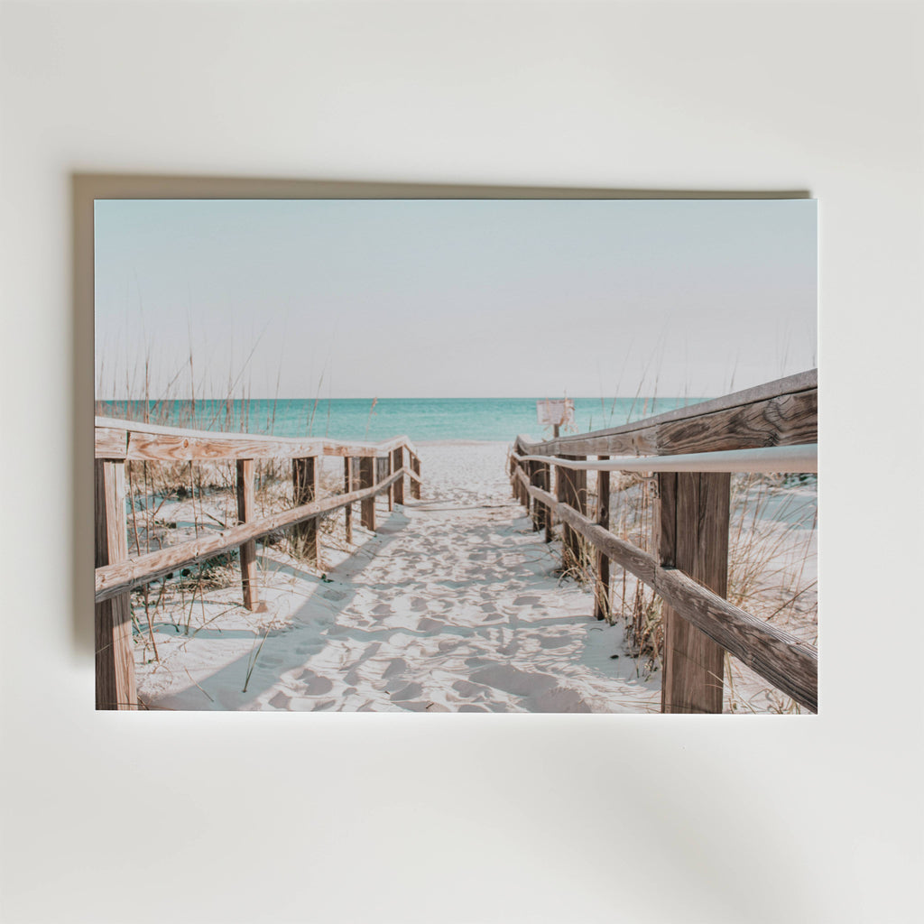Turquoise Beach Walkway Poster