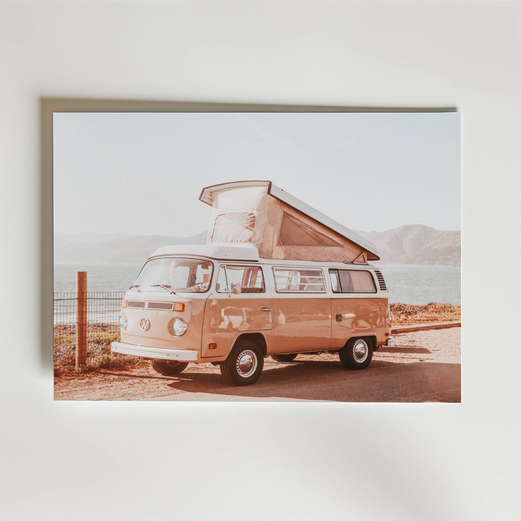Sunset Camper Van Poster