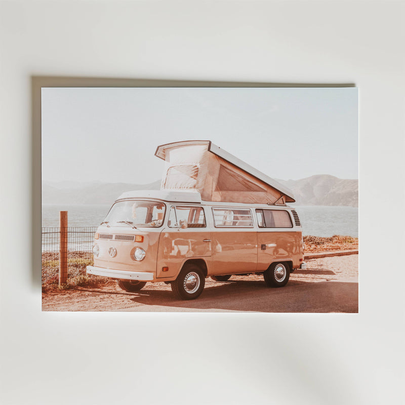 Sunset Camper Van Poster